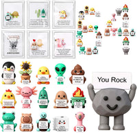 Gejoy 48 mini rubber positive figures with cards, potato, pickle, duck and flamingo - view 3