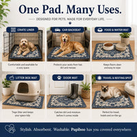 PUPIBOO Washable Pee Pads for Dogs and Cats - Blue Medallion / 36 x 36 Inch (Pack of 2) - image 4