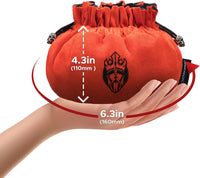 CardKingPro Immense Dice Bags with Pockets, Holds 150+ Dice - Orange - image 3