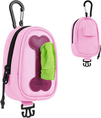 Dog Poop Bag Holder for Various Leashes - Pink