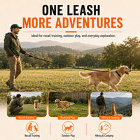 Long Line Dog Training Leash with Padded Handle - 30ft / Black - image 3