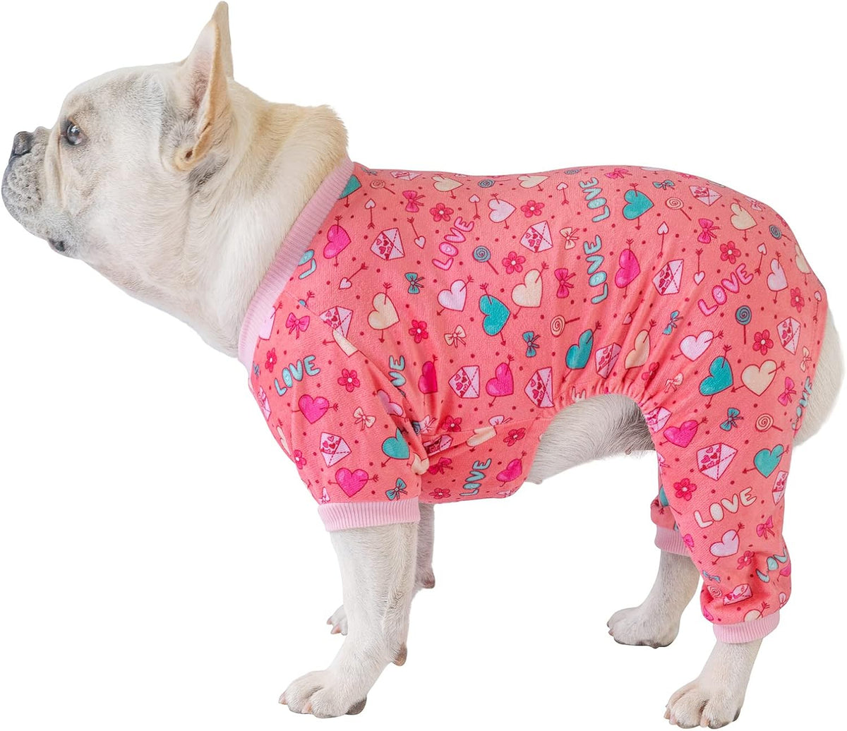 CuteBone Dog Halloween Pajamas Puppy Onesies Small Dogs Soft Pjs Coat - Medium / Cupid pink - image 2
