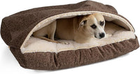 Snoozer Pet Products Luxury Rectangle Cozy Cave Dog Bed with Microsuede, Showdog Collection, Small, Merlin Camel