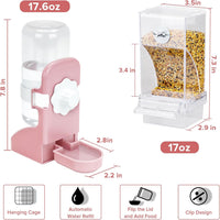 Lemtrflo No Mess Bird Feeder Water Dispenser Set - pink - image 4
