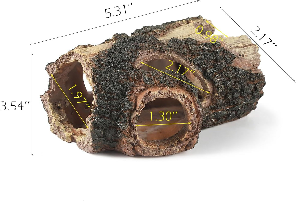 IBWell Aquarium Wood Fish Tank Decorations，Resin Fake Logs Terrarium - 5.3"*2.0"*8.9" - image 3