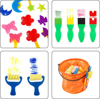 ABEIER Washable Finger Paint for Toddlers 1-3 - 12 tube with tools - image 4