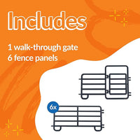 Big Country Toys 7-Piece Corral Fence Panel Set - 1:20 Scale - Farm Toys - Toy Fence Panels