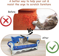 Luxury Cardboard Cat Scratcher Sofa Bed - Blue Crown - image 4