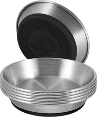 Stainless Steel Cat Bowl 2PC, Non-Slip cat Food Dish - 6PC-6.3in