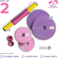 Modern Innovations Kids Weight Set Toy Dumbbells - Dumbbells / Pink/Purple - image 2