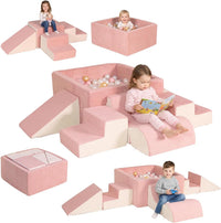 STAOLENE 6 piece soft foam climbing blocks for toddlers with ball pit, stairs and ramps - view 3
