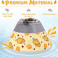 Cat Cone Collar Soft to Stop Licking, Adjustable, Foldable Lightweight Kitten Cones After Surgery Recovery for Cats & Kittens, Cat Cone Alternative (Orange, L)