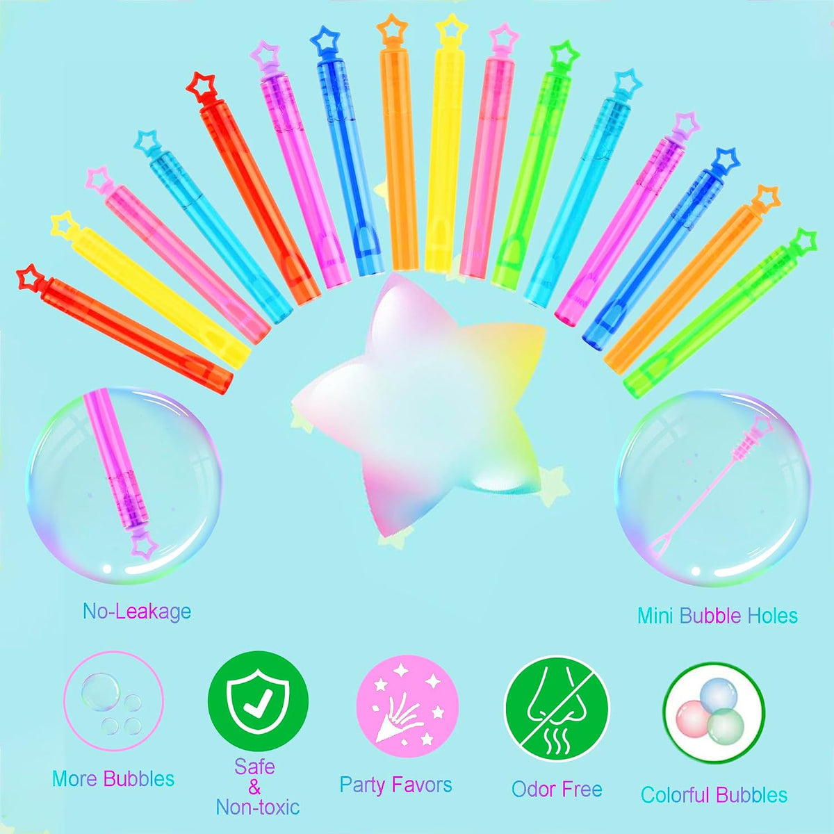 ritastar 32 mini bubble wands with Halloween designs in a gift box - view 33