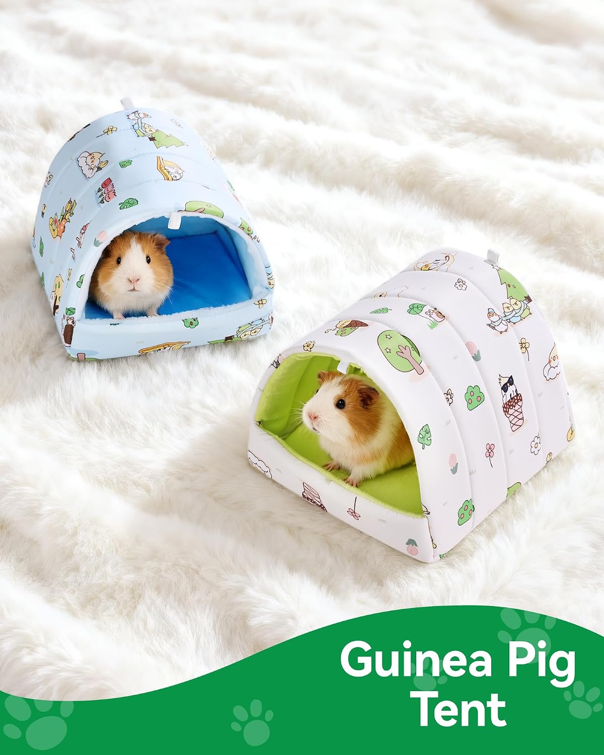 2 Pack Hamster Hideout Bed - Beige+Blue / 6*6in - image 3