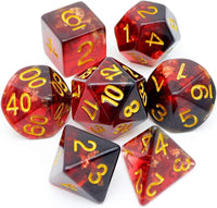 Haxtec Light Green DND Dice Set - Red Black