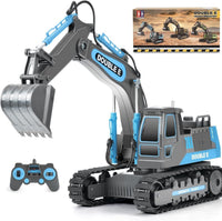 DOUBLE E Remote Control Excavator Toy - Blue