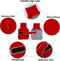 Dachshund Sweaters, Dachshund Coat Perfect Dog Winter Coat with Padded Fleece Lining - Large / Red - image 2