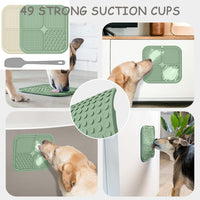 ChefAide 2 Pack Lick Mat for Dogs - Green & Beige - image 4