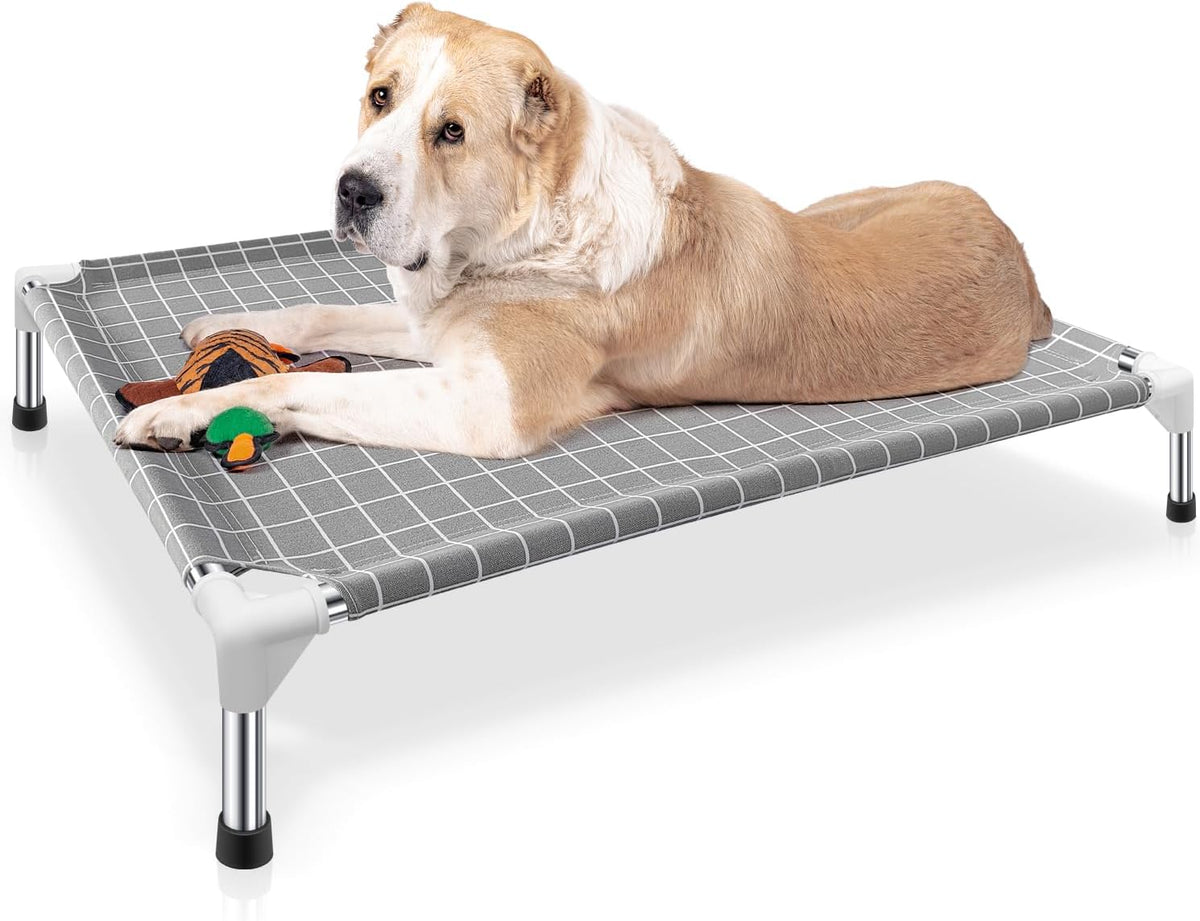 Elevated Pet Bed Dog Cot, Raised Pet Bed for Small Dogs - Large-Open