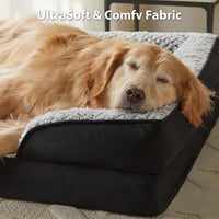 Washable Orthopedic Dog Bed - Black / 48"L x 35"W x 7.5"TH - image 2