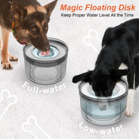 Feedoo 1Gallon No Spill Water Bowl for Dogs - Ultimate Gray - image 3