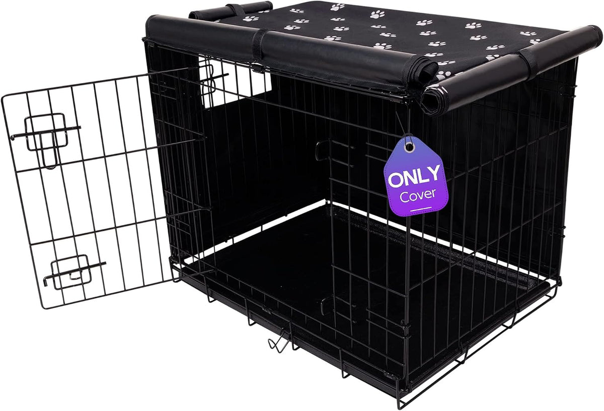 Pet Prime Dog Crate Cover Indoor/Outdoor Durable Windproof 600D - 42 Inch (42"x28"x30")