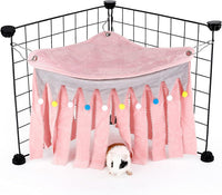 Guinea Pig Hideout, Guinea Pig Corner Hideout - Pink / 17.3"L x 9.2"W x 10.2"Th