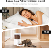 Automatic Cat Feeder: 4L Timed Cats Food Dispenser Programmable – Essentials for Cats - Frosted White - image 2