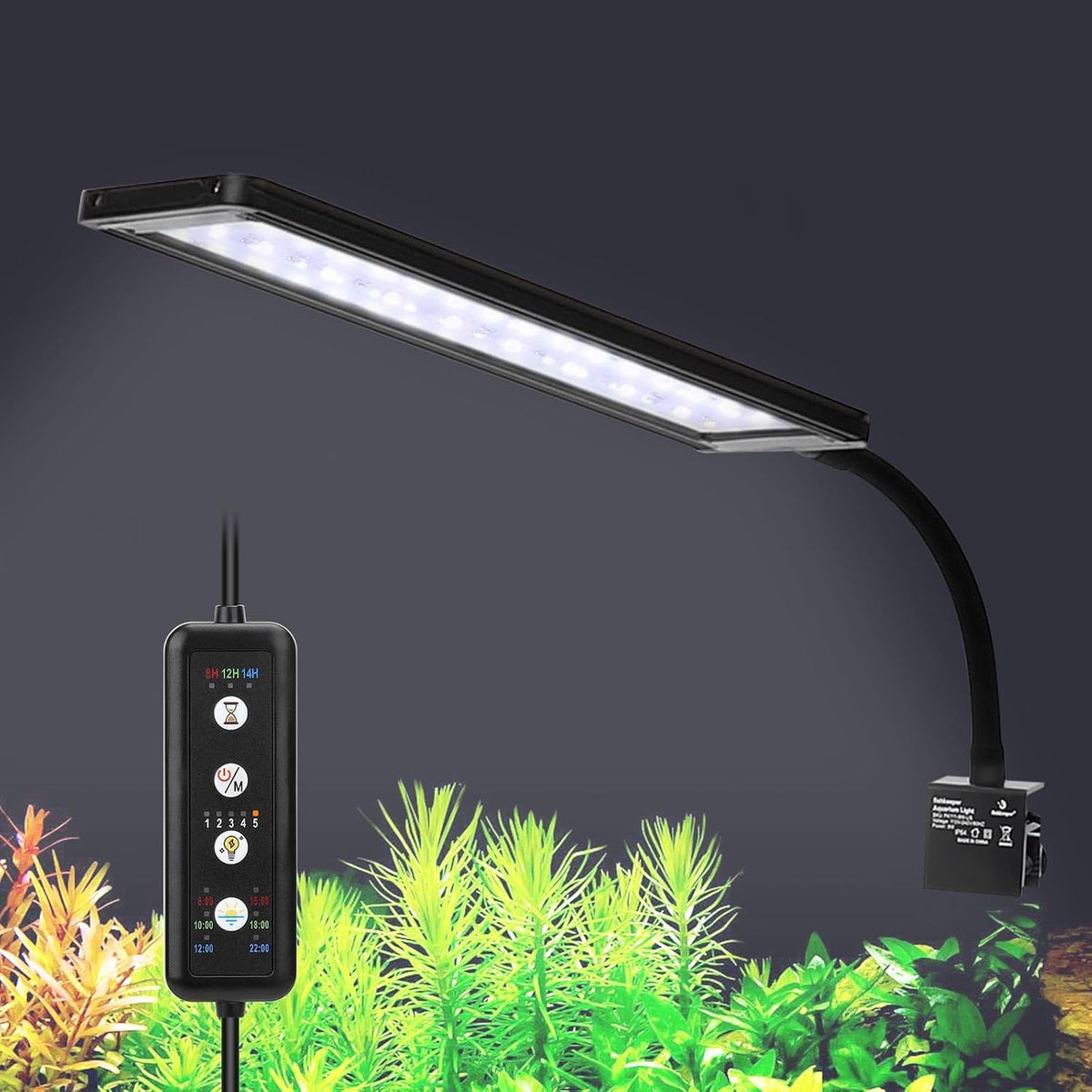 fishkeeper Clip On Aquarium Light - For 15.74-22.83 inch Fish Tank