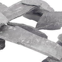 CFKJ [18 Pounds] Natural Slate Stone Rocks, Mix of Rocks About 2 to 5 inches and 4 Piece 8 inches Slate Stone Rocks for Aquascaping, Aquariums, Terrariums, Amphibian Enclosures