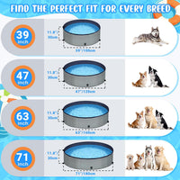 Dog Kiddie Pool for Small Medium Large Dogs, Multiple Pets - 39"x11.8" - image 2