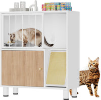Metal Cat Feeding Station, Dog Proof Cat Feeding Station - Metal White