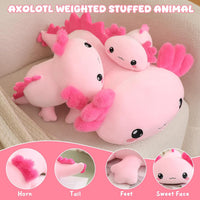 TOYSYM Weighted Stuffed Animals - Axolotl / Large - image 4