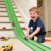 Flex Tracks 15 Ft Starter Set Flexible Race Track for Kids 3+ - Green
