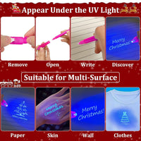 32 Pack 2 Style Invisible Ink Pen with UV Black Light Secret Spy Pens – Fun for Kids & Family - 6 Pack - image 3