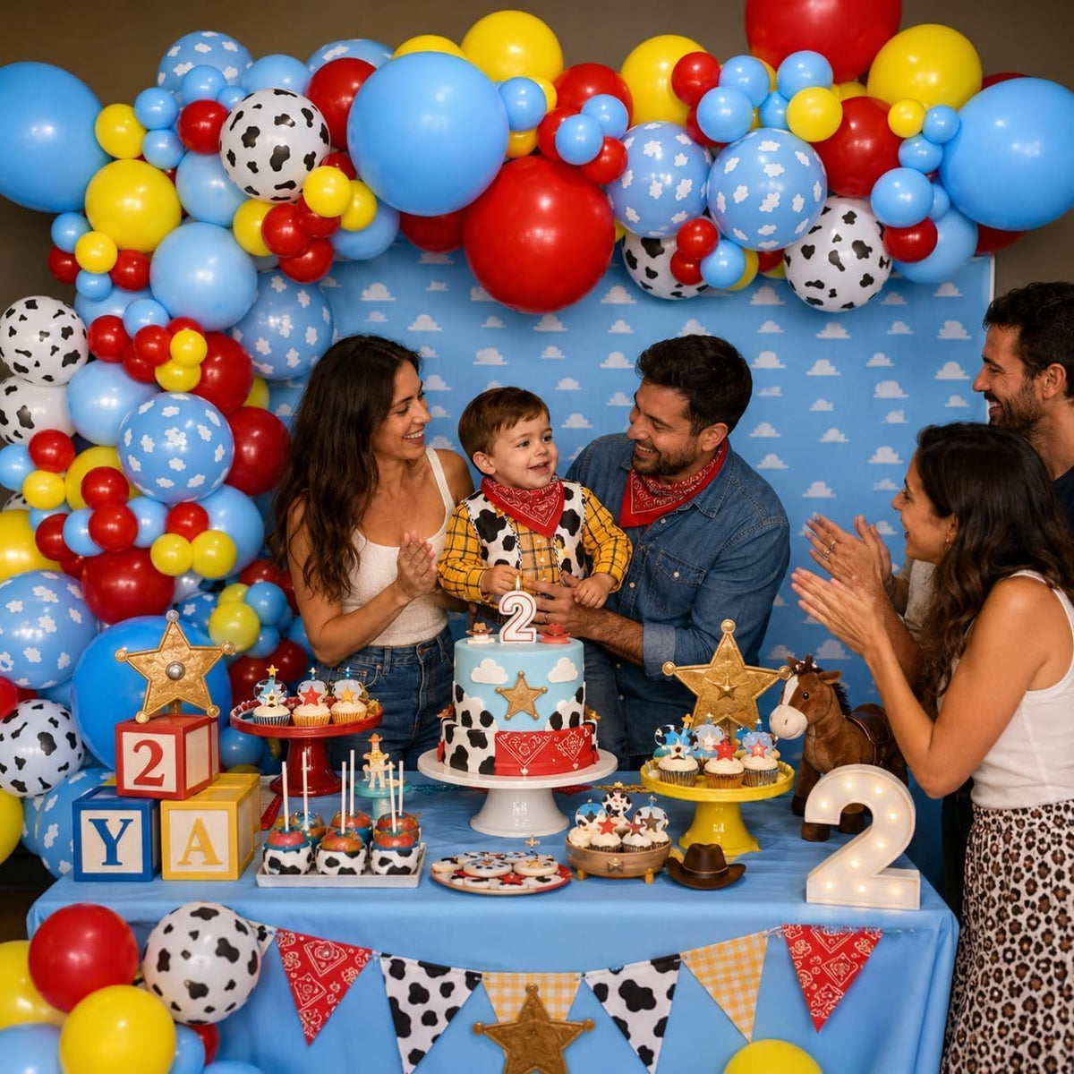 HILAVO Toy Inspired Story Balloons - Cow Cloud Blue / 35PC - image 3