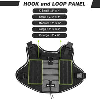 WINSEE Service Dog in Training Mesh Harness with 10 Pet Patches for Medium Dogs, Soft Air Mesh Breathable Tactical Dog Molle Vest, Reflective Military Pet Vest for Walking Hiking