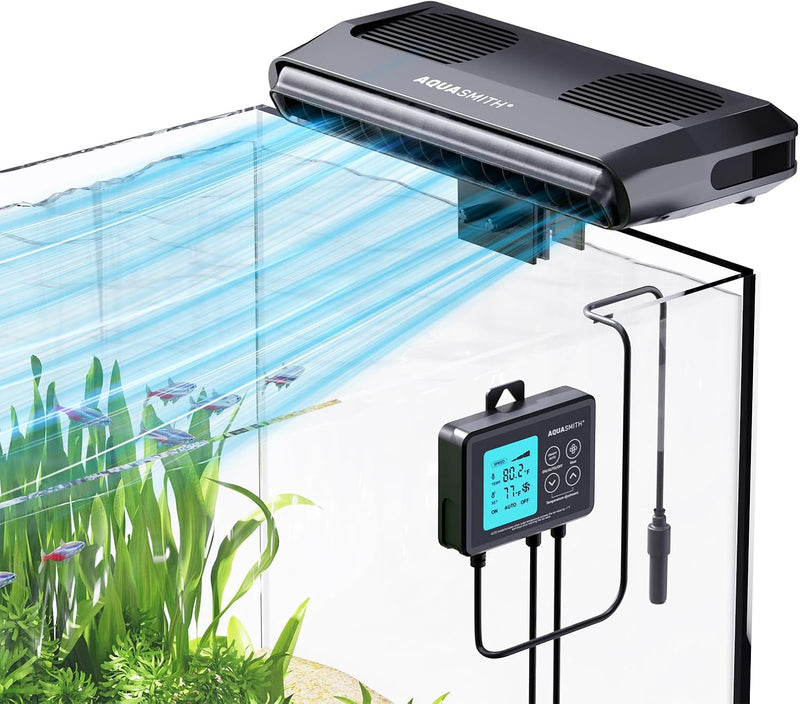 Aquarium Chiller Fan, Fish Tank Cooler with Temperature Control