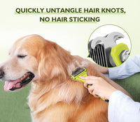 Pecute Pet Dematting Tool 2 Pack - Double Sided Undercoat Rake & Dematting Comb for Detangling Matted or Knotted Undercoat Hair, Great for Medium or Long-haired Dogs & Cats