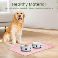 Pet Placemat for Dog and Cat - 18"L x 12"W / Donut-Pink - image 2