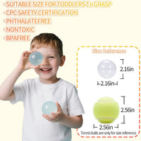 Ball Pit Balls for Kids, Plastic Refill 2.2 Inch Balls - Transparent - image 3
