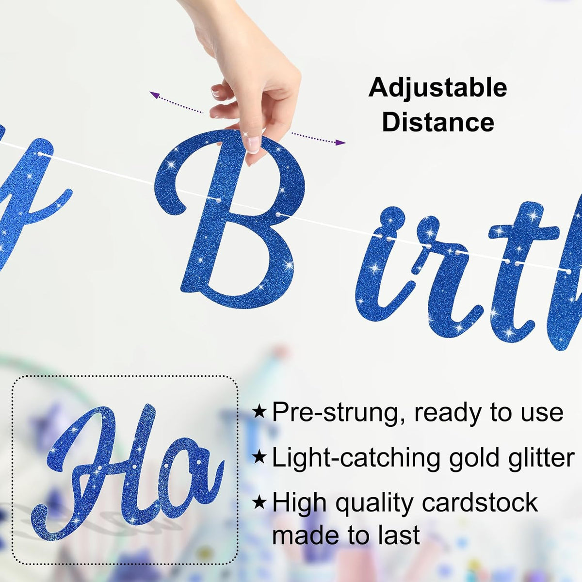 Halloween Birthday Banner - Blue / Star - image 2