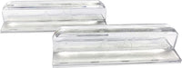 2-pack of clear plastic glass canopy handles for aquarium hoods