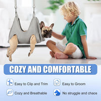 Dog Grooming Hammock Harness, Small Dog Groming Sling - XXXL (140 LB Max) Silver Grey 20-31in - image 2