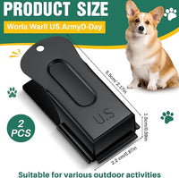 2 Pieces Brass Pet Training Clicker Signaling Cricket Clicker Metal Dog Clicker for Puppy Cats Trainer Pet Owners (Black)