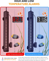 SEAOURA 500W Aquarium Heater for Fish Turtle 70-80 Gal Thermostat - 70-80 Gallon Tank - image 2