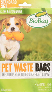 BioBag Compostable Pet Waste Bags, Standard Size - clear" or "transparent / 50 Count (Pack of 12)