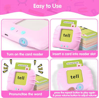 QuTZ Phonics Learning Toy for Preschool Kids - Pink / Basic 272 Sight Words - image 3