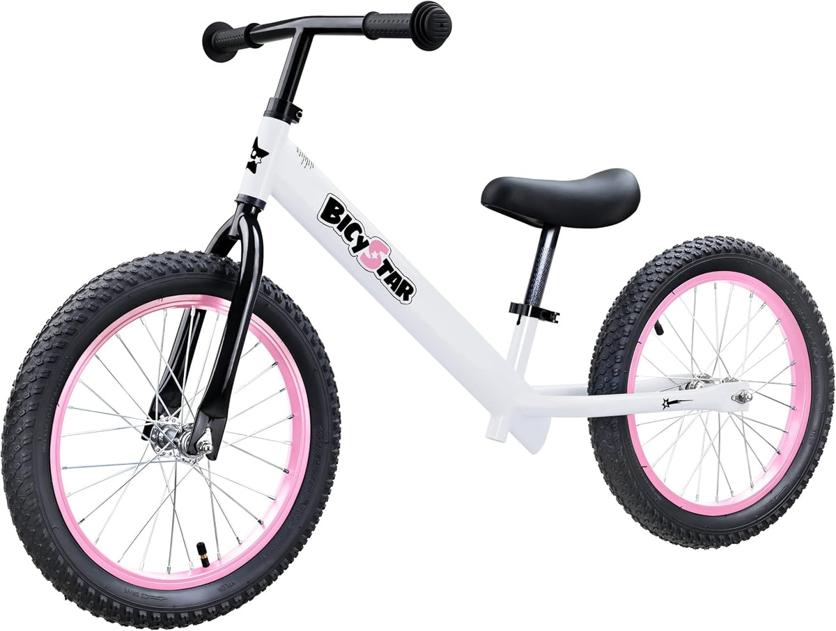 bicystar 16 inch balance bike for kids 5-8 with air rubber tires - view 4