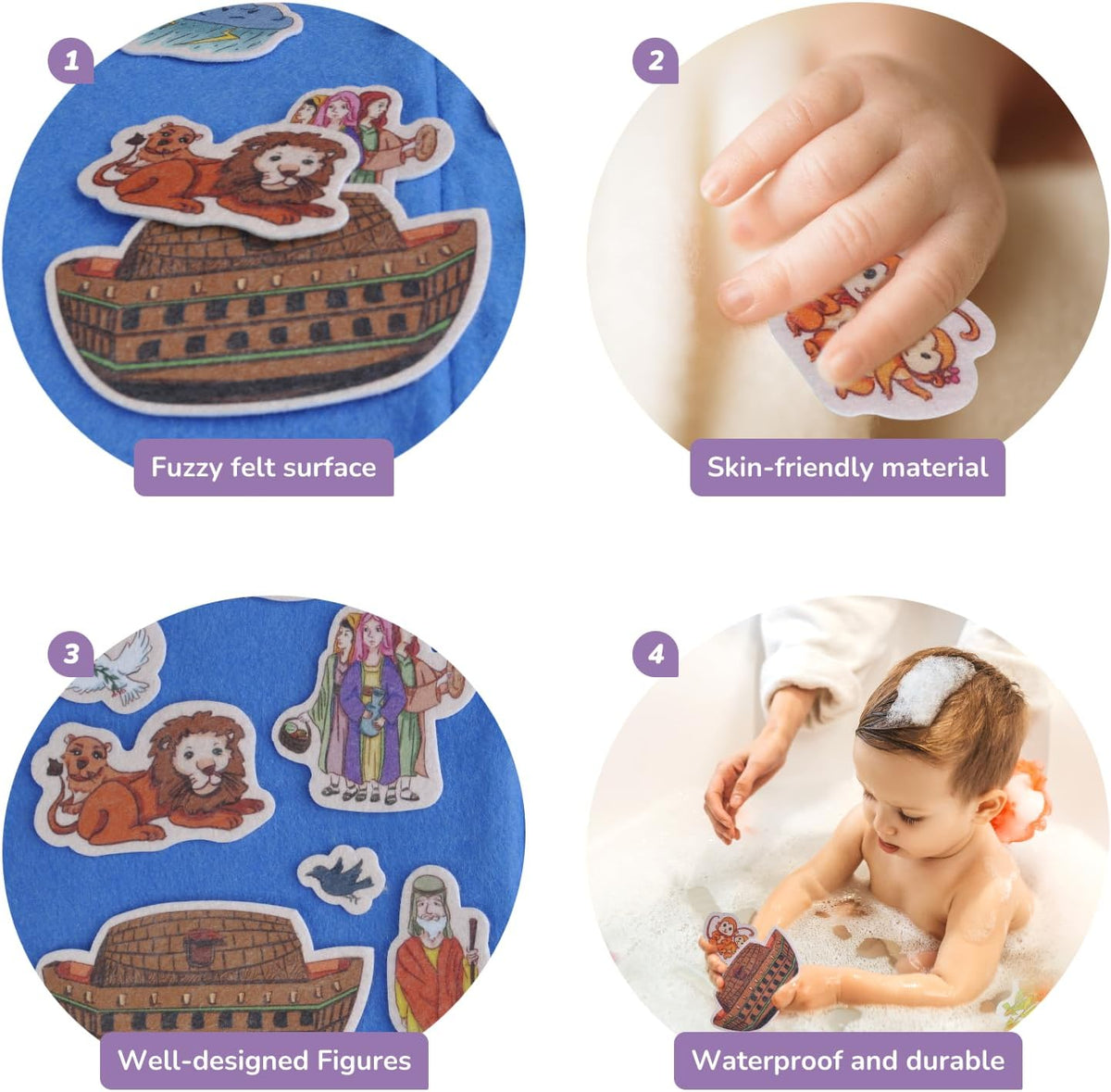 CHEFAN felt board story set with nursery rhyme felt pieces and a felt board with pockets - view 13